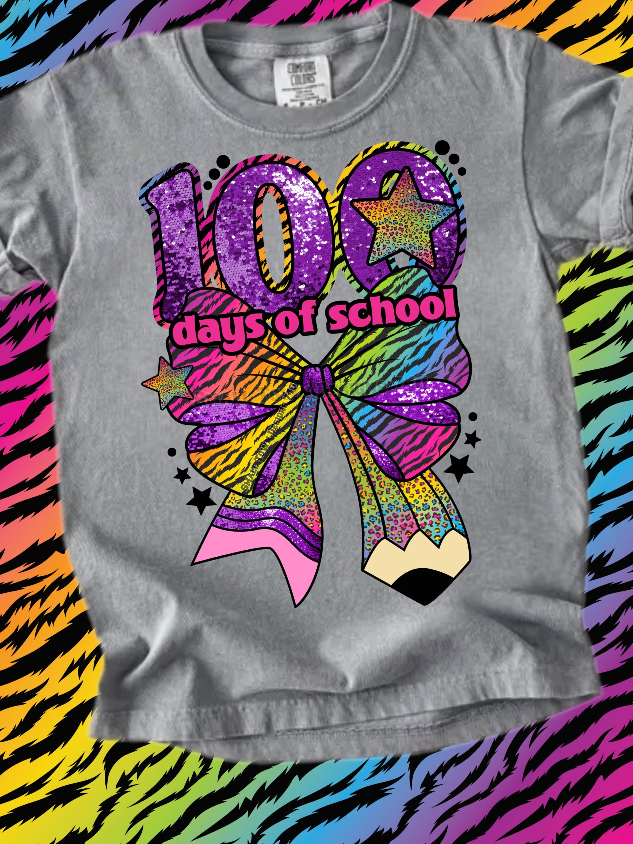 DTF Print 100 Days Lisa Frank