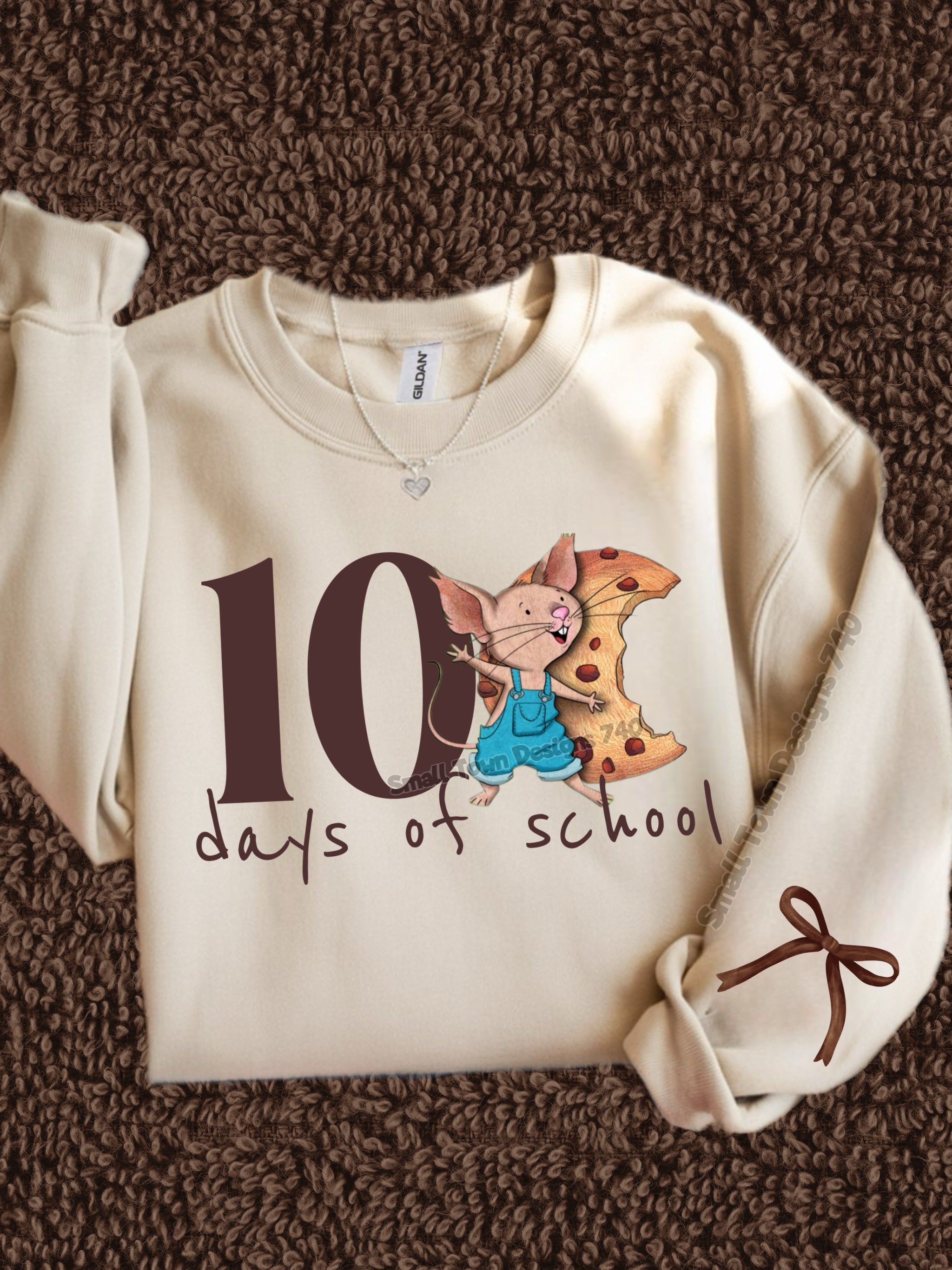 DTF Print 100 Days Mouse and Cookie