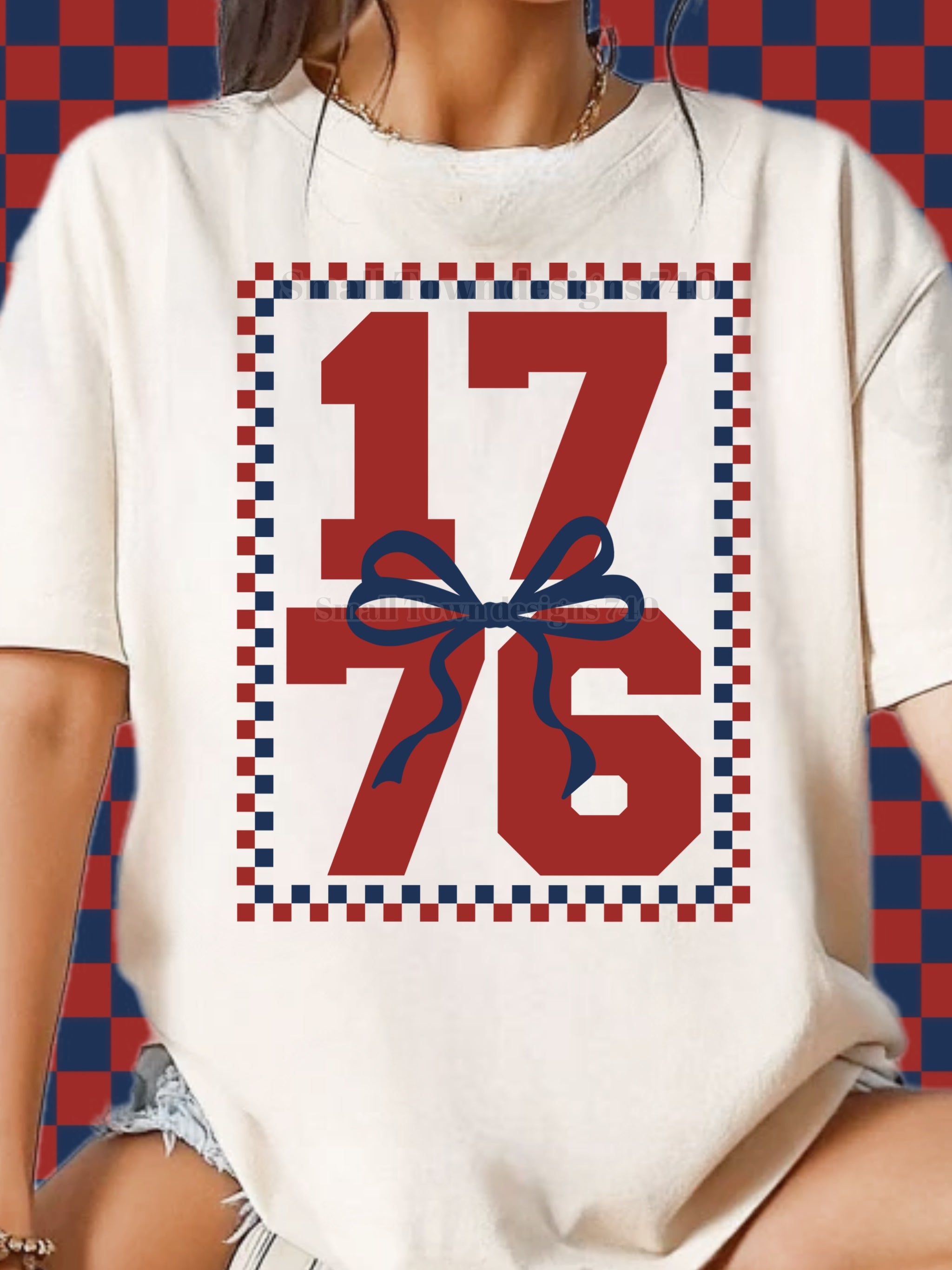 DTF Print 1776 Checkers
