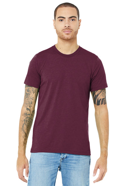 Bella Canvas 3413C Unisex T-Shirt Maroon Triblend