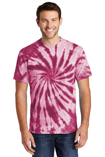 Port & Company Tie Dye Tee-Maroon