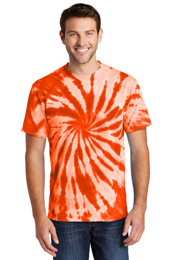 Port & Company Tie Dye Tee-Orange