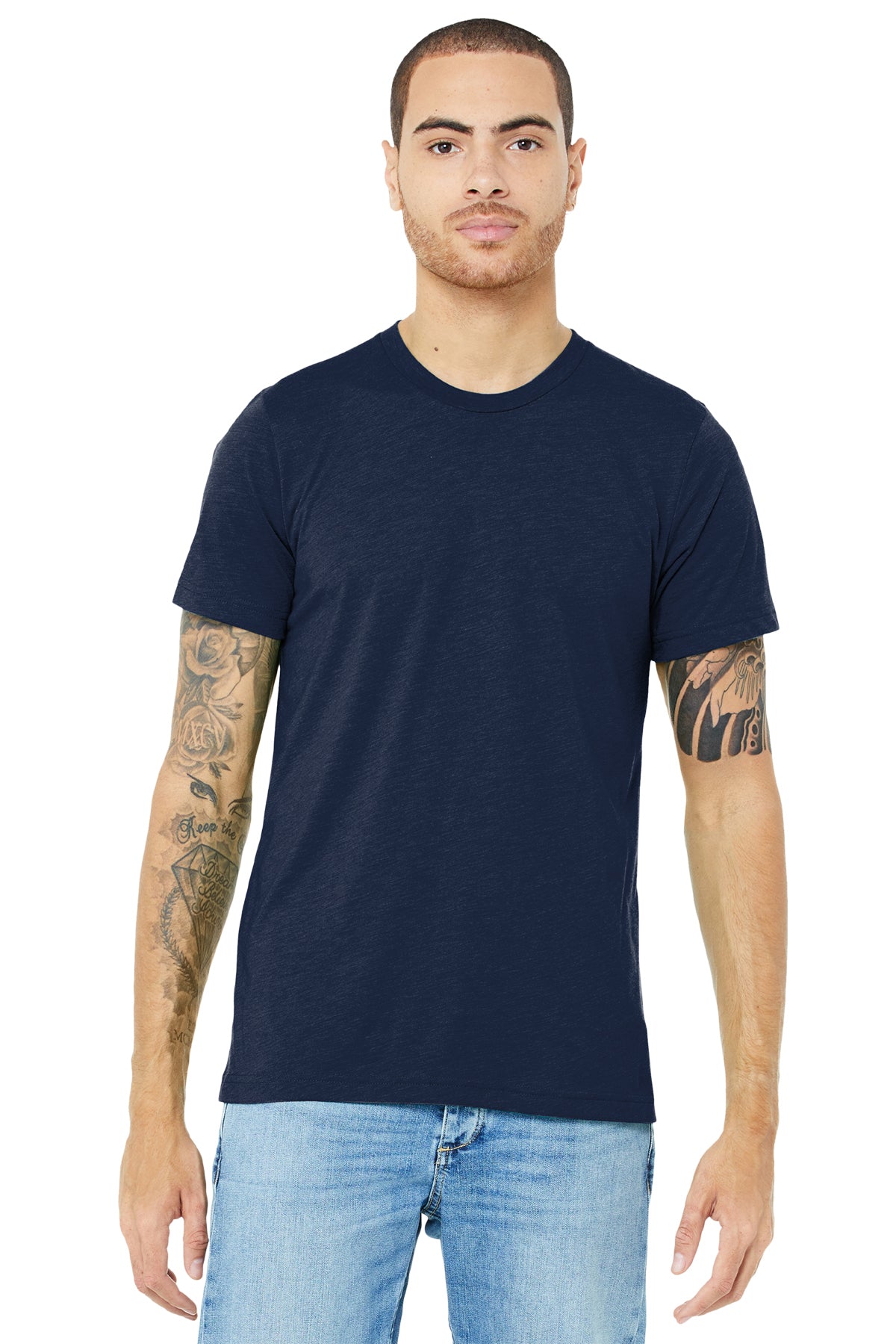 Bella Canvas 3413C Unisex T-Solid Navy Triblend
