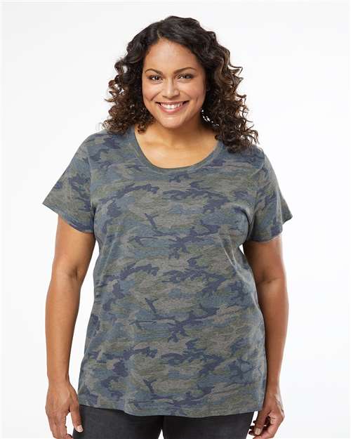 LAT Apparel Womens Curvy-Vintage Camo