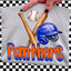 DTF PRINT Baseball Panthers Bat Ball Helmet