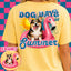 DTF PRINT Dog Days T-Shirt Frenchie Brown Black White