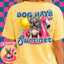 DTF PRINT Dog Days T-Shirt Frenchie Black White Spots