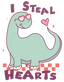 DTF Print-Dino I Steal Hearts