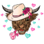 DTF Print-Valentines Cow1
