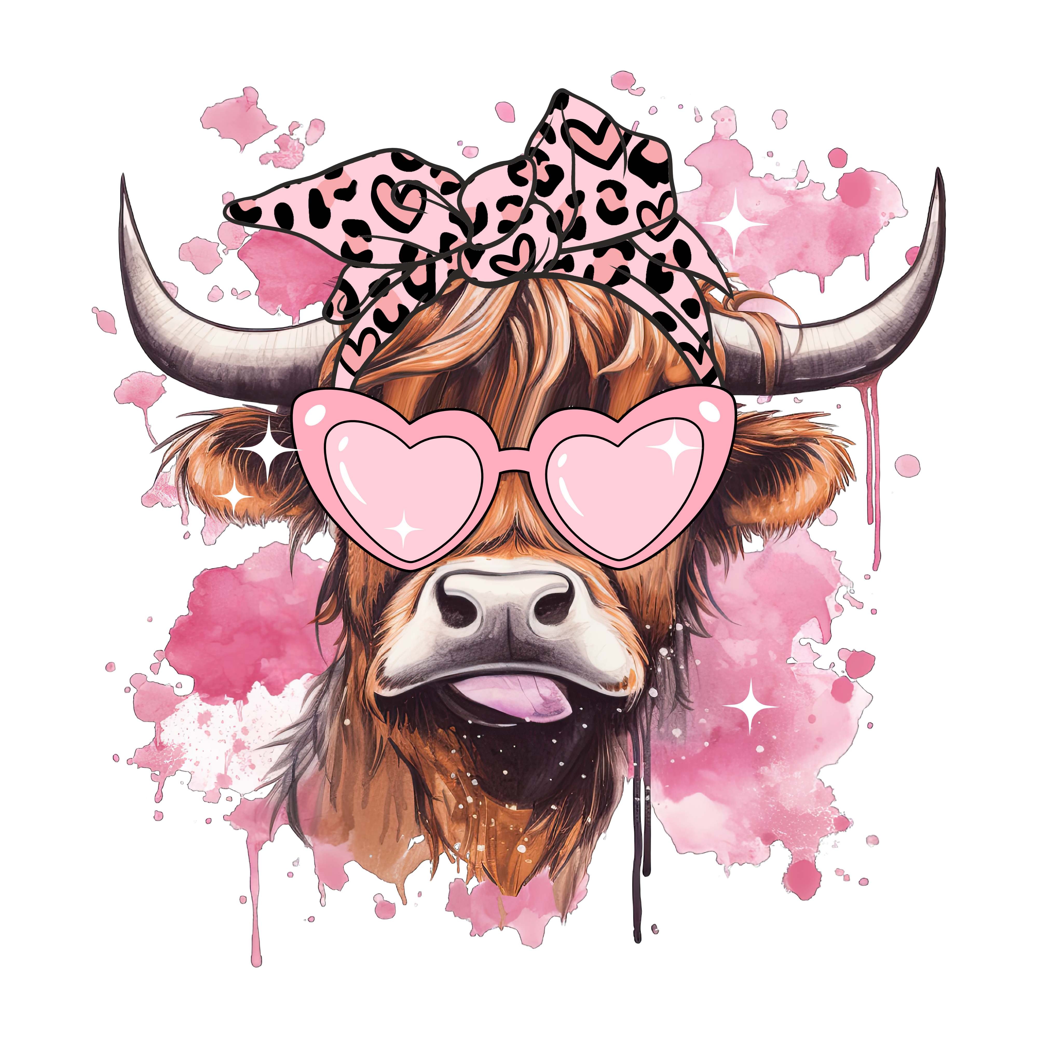 DTF Print-Valentines Cow2