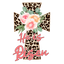 HTV Prints - He Is Risen Leopard Cross - The Vinyl Haus