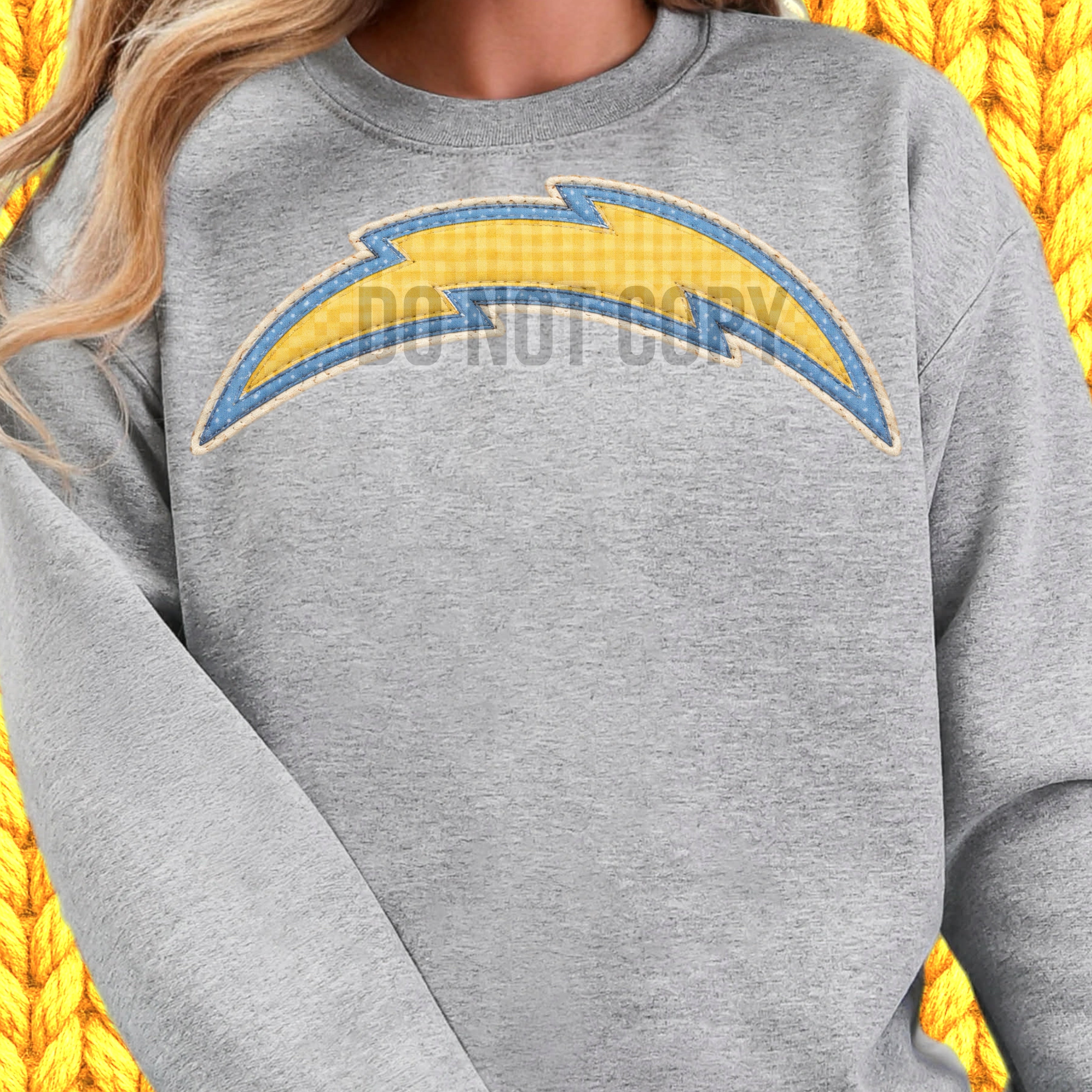 DTF Print Los Angeles Chargers Quilted