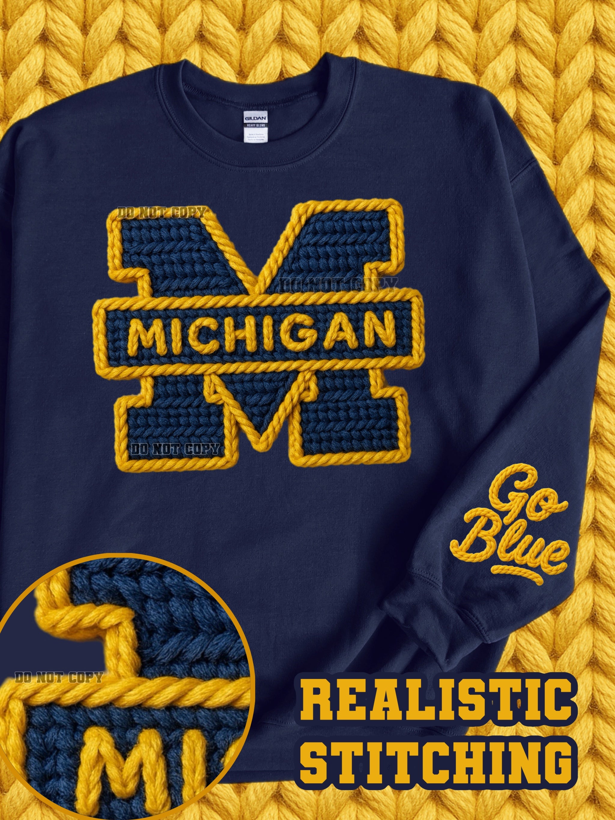 DTF Print Michigan Yarn