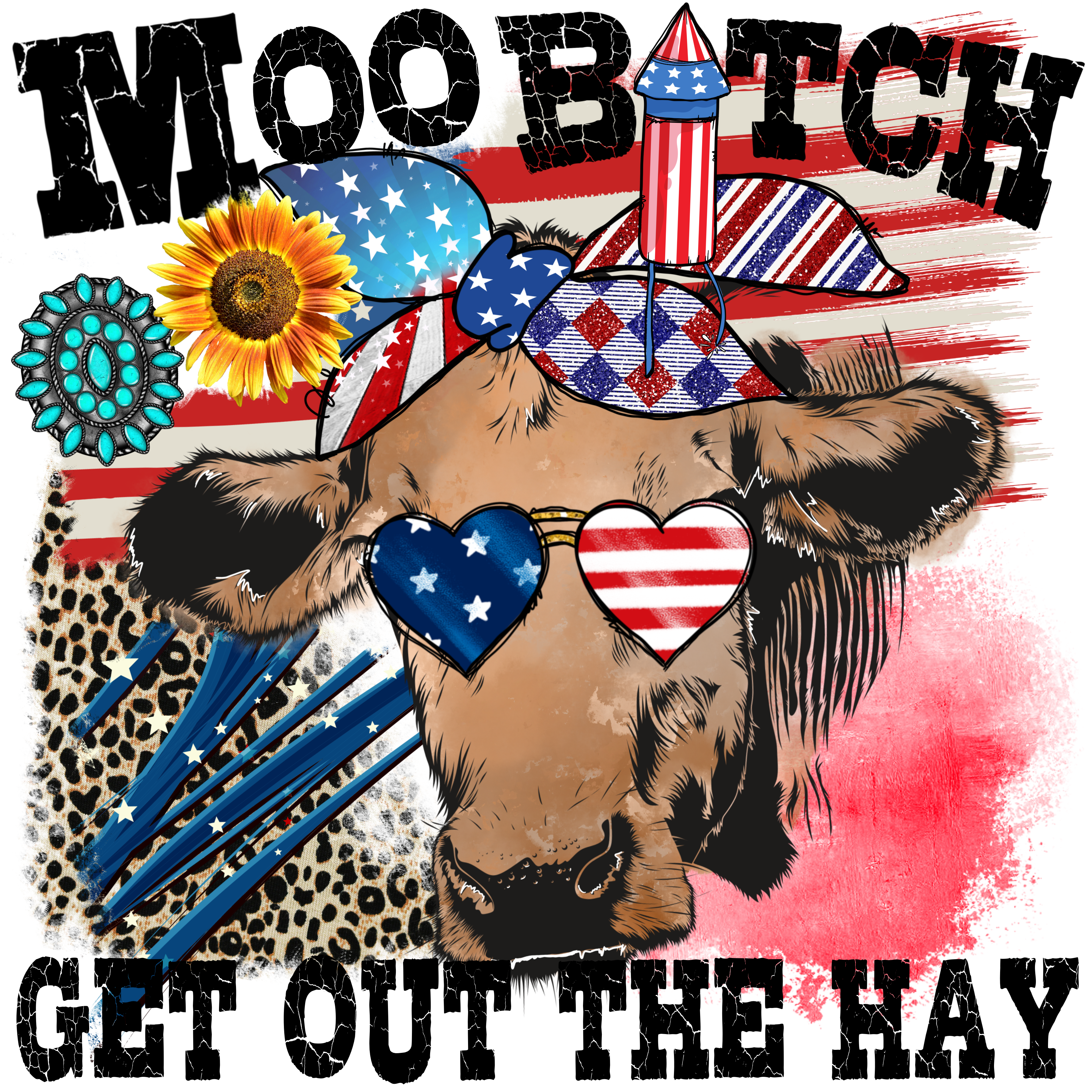 HTV Prints - MOO Cow - The Vinyl Haus