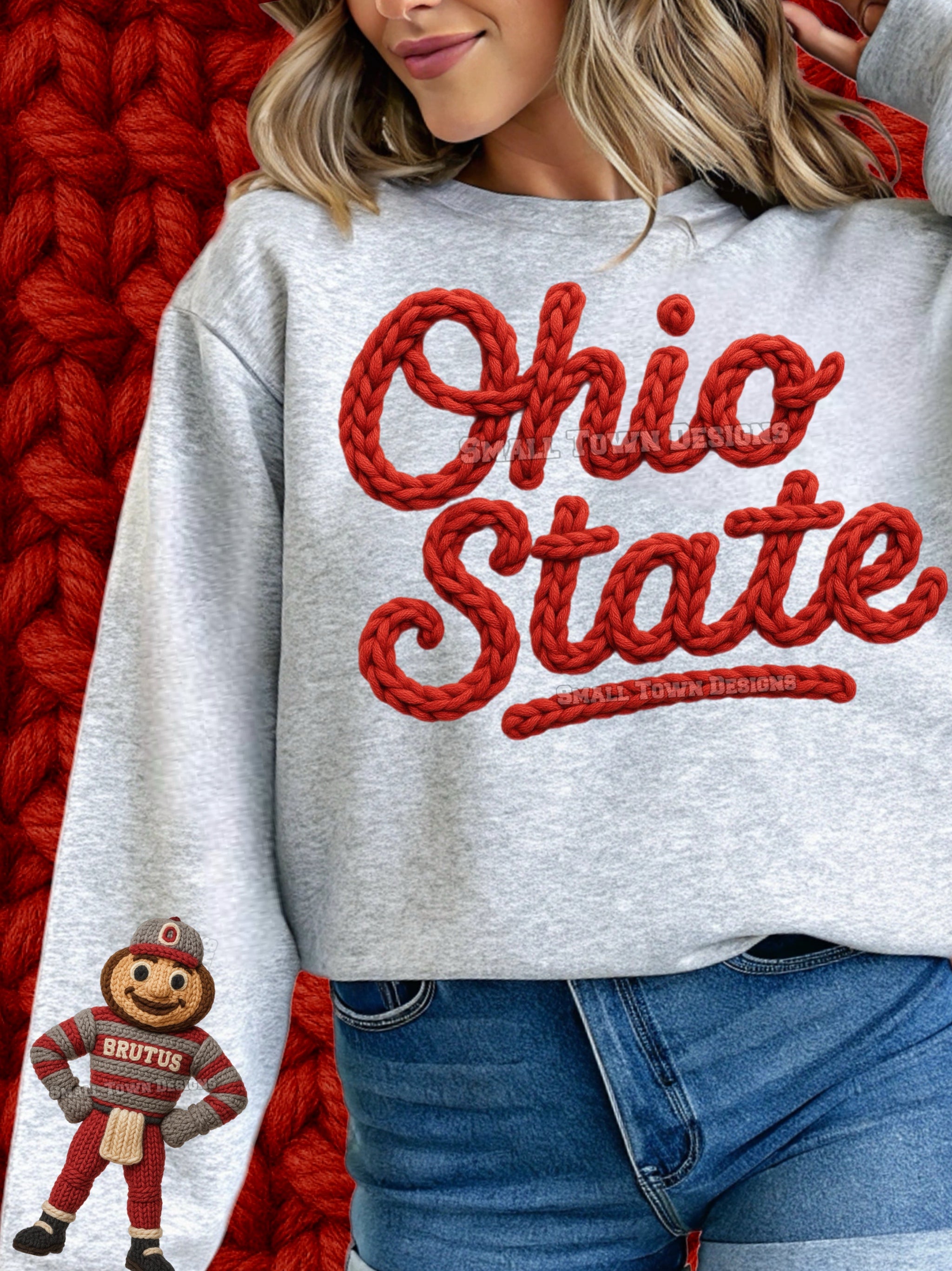 DTF Print Ohio State Script Yarn