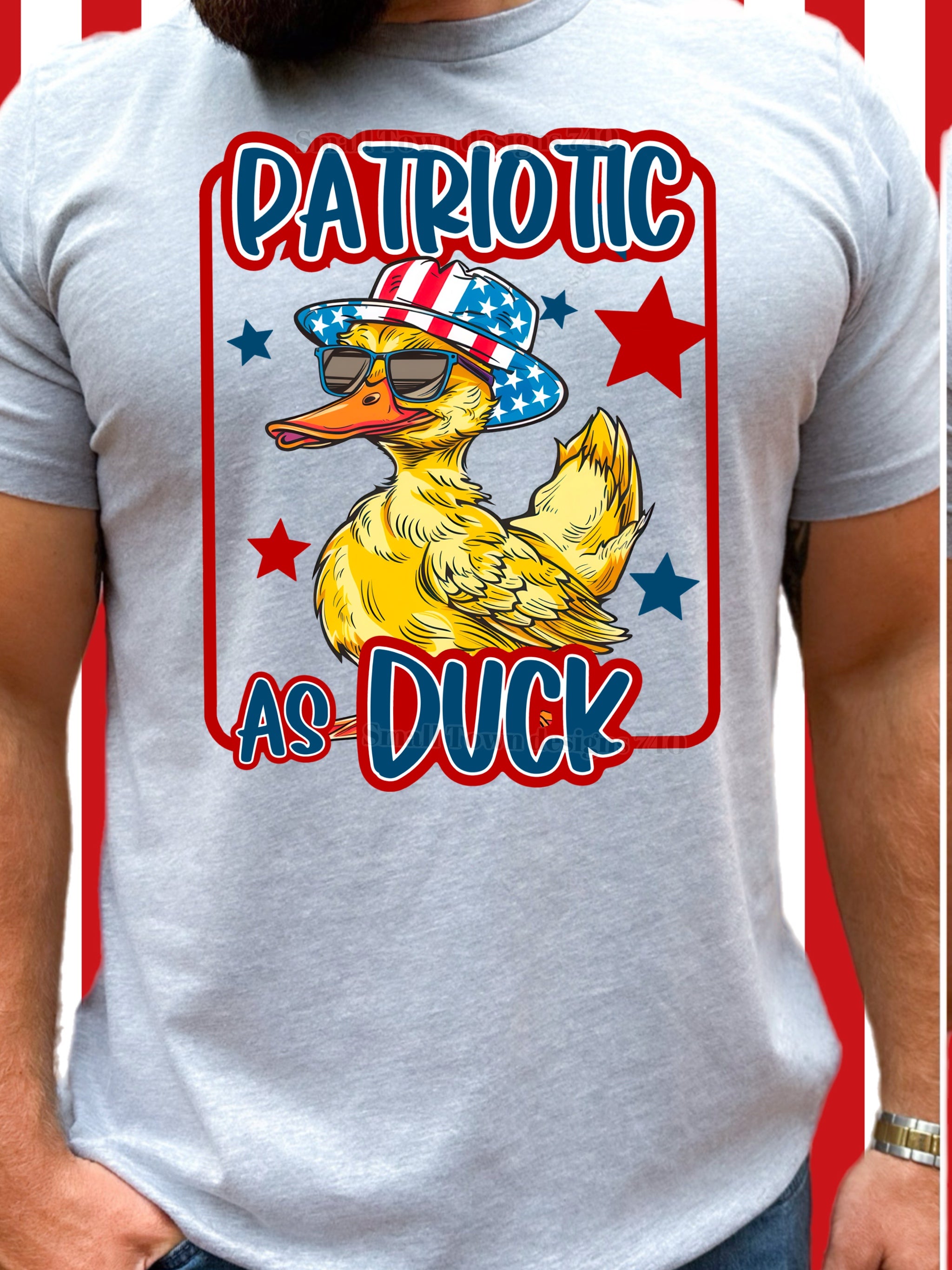 DTF Print Patriotic as Duck