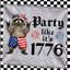 DTF PRINT Patriotic Party 1776 Raccoon