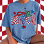 DTF PRINT Patriotic American Wifey Bow Stars