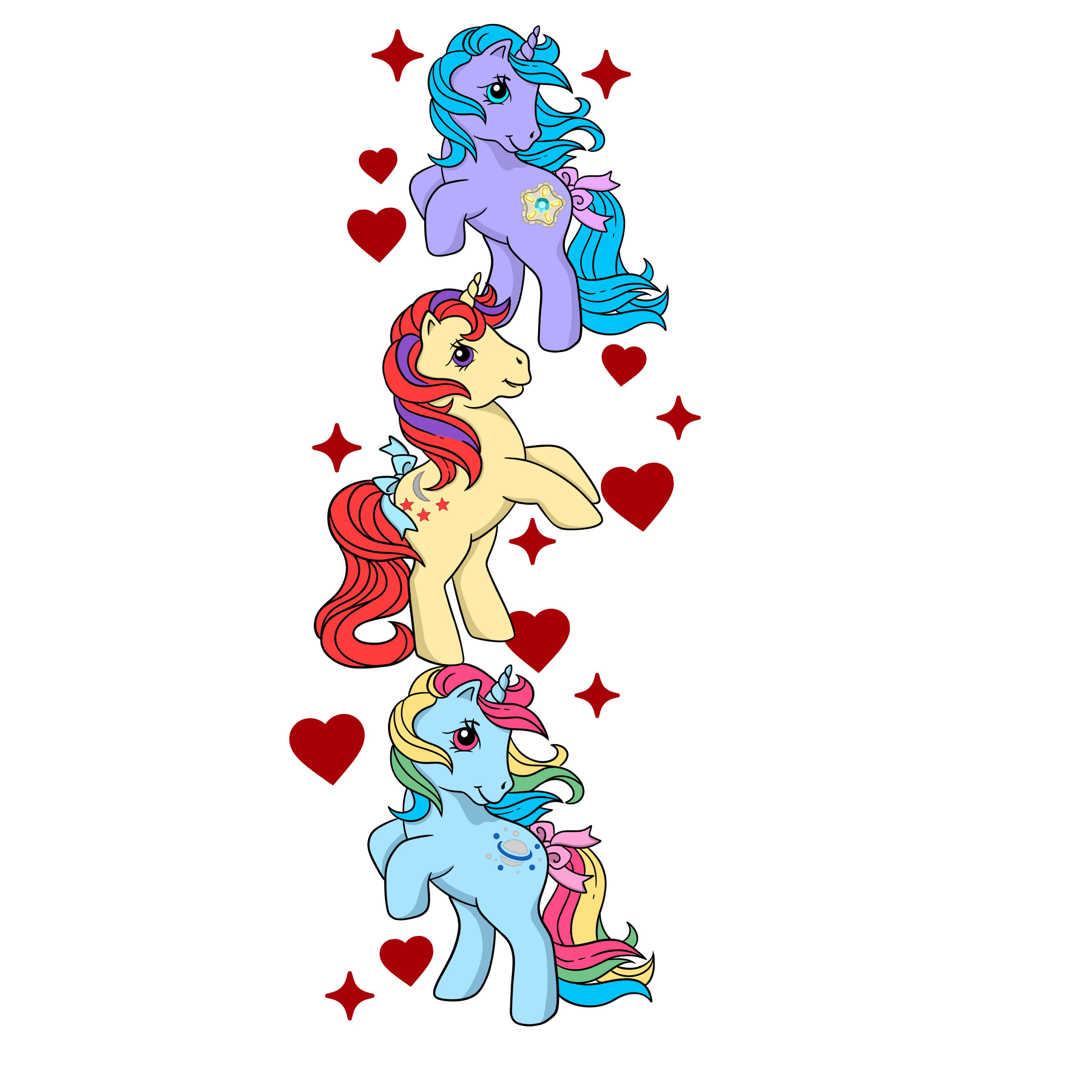 DTF Print-Vintage Valentine Pony with sleeve design