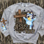 DTF Print Rooted in Jesus Raised on Bluey