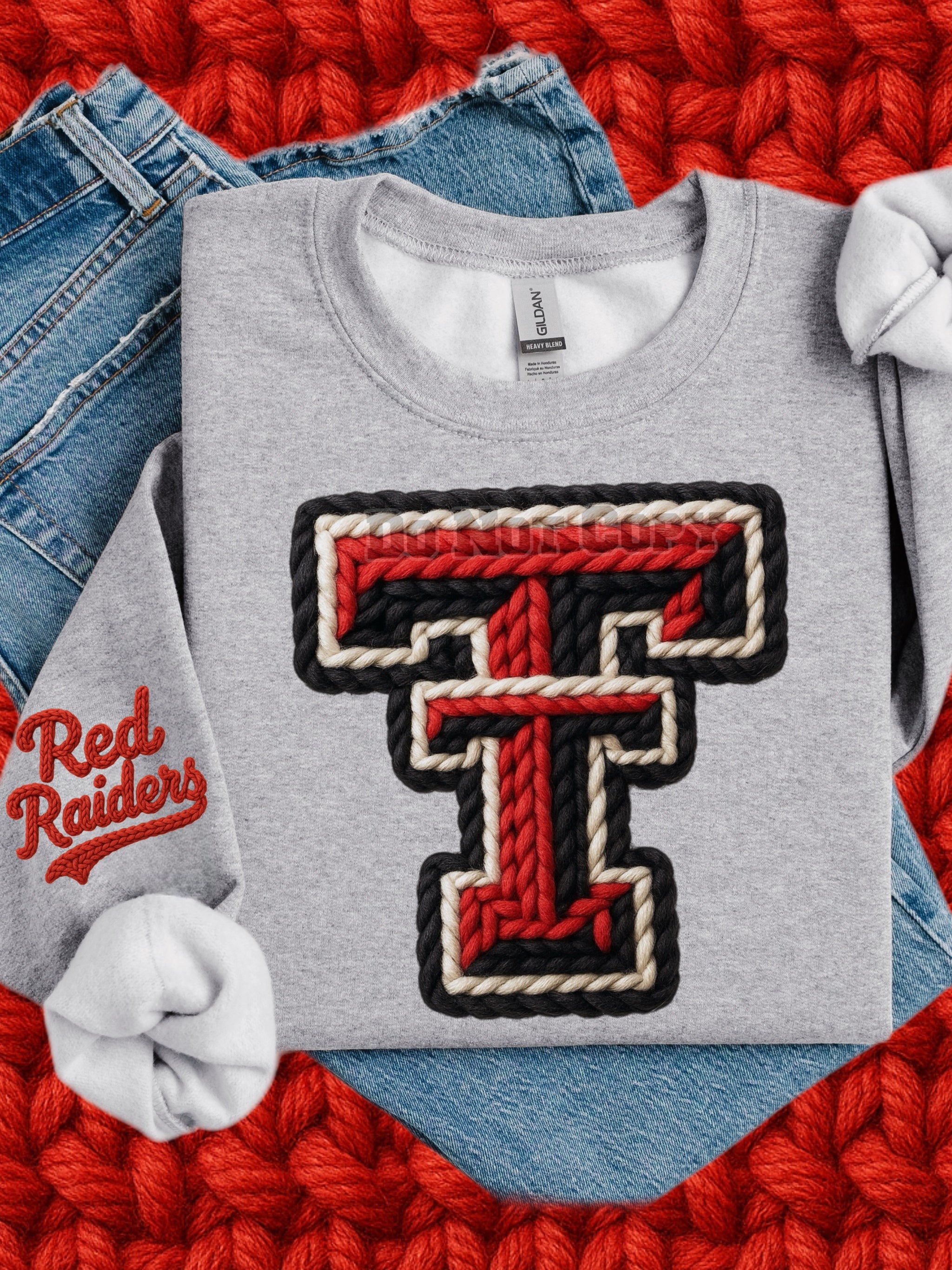 DTF Print Texas Tech Yarn