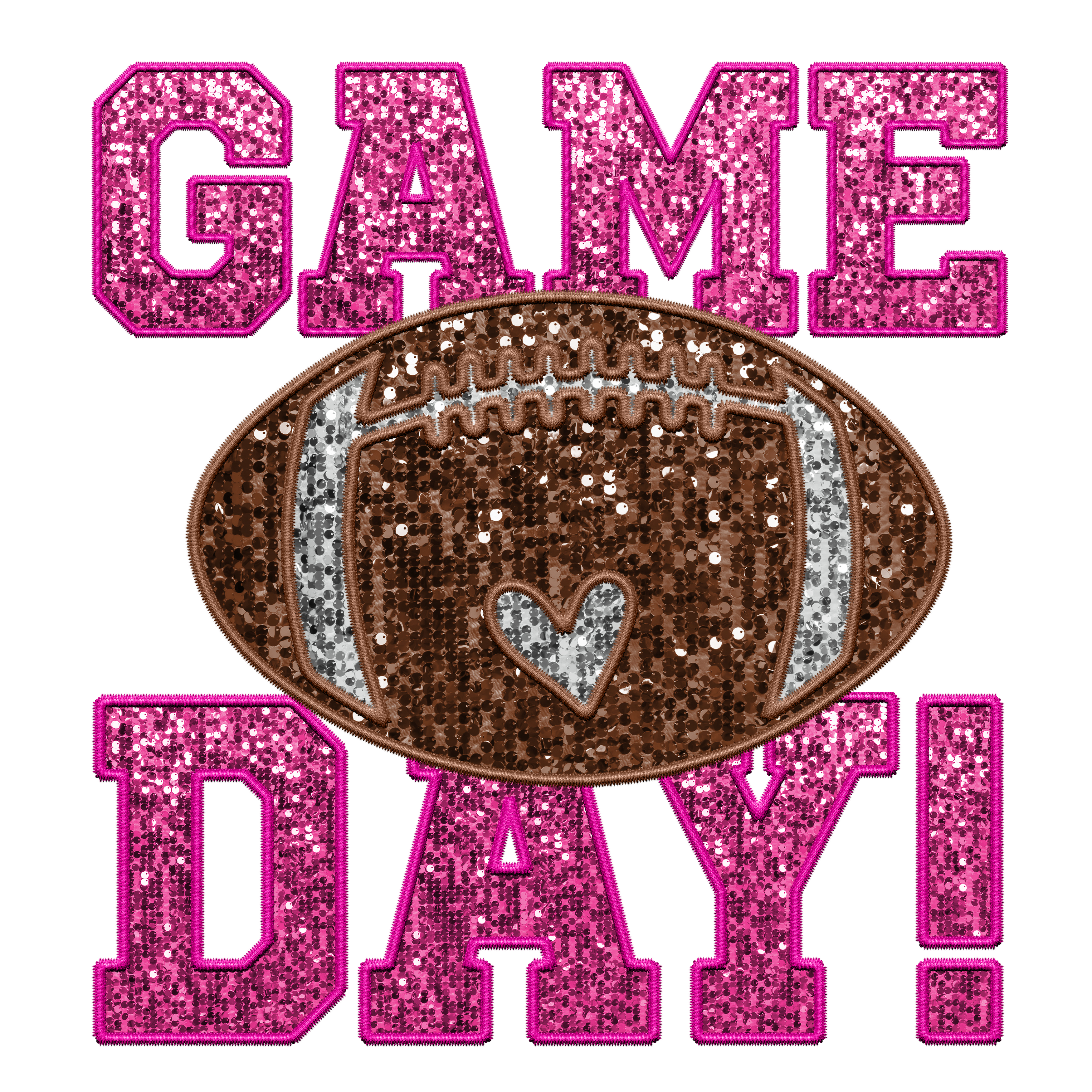 HTV Prints - Sequin Game Day With Football