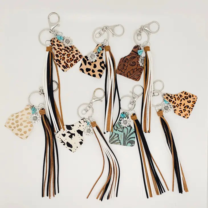 Western Style Leather Keychains