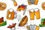 All things Oktoberfest/Wurstfest Pattern Vinyl 12" x 8" - The Vinyl Haus