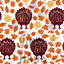 Thanksgiving Pattern Vinyl 12" x 12" - The Vinyl Haus