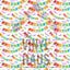 Birthday Banners and Confetti Pattern Vinyl 12" x 12" - The Vinyl Haus