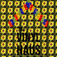 Sunflowers Black Background Pattern Vinyl 12" x 12" - The Vinyl Haus