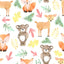 Watercolor Bears and Deer and Foxes Pattern Vinyl 12" x 12" - The Vinyl Haus