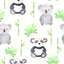 Watercolor Pandas and Koalas Pattern Vinyl 12" x 12" - The Vinyl Haus