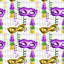 Mardi Gras Mask Patterned Vinyl 12" x 12" - The Vinyl Haus