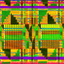 Kente Yellow and Green Pattern Vinyl 12" x 12" - The Vinyl Haus