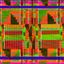 Kente Orange and Green Pattern Vinyl 12" x 12" - The Vinyl Haus