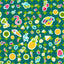 Summer Icons Green Background Pattern Vinyl 12" x 12" - The Vinyl Haus