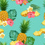 Pineapples and Hibiscuses Pattern Vinyl 12" x 12" - The Vinyl Haus