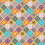 Mosaic Tiles with Blues and Yellows Mandala Pattern Vinyl 12" x 12" - The Vinyl Haus