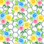 Garden Floral on White Honeycomb Background Pattern Vinyl 12" x 12" - The Vinyl Haus