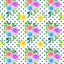 Garden Floral On White With Navy Dots Pattern Vinyl 12" x 12" - The Vinyl Haus