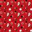 Red Bandana Paisley Pattern Vinyl 12" x 12" - The Vinyl Haus