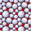 Small Volleyballs Red Background Pattern Vinyl 12" x 12" - The Vinyl Haus