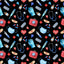 Medical Equipment Black Background Pattern Vinyl 12" x 12" - The Vinyl Haus