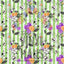 Halloween Floral With Green Stripes Pattern Vinyl 12" x 9" - The Vinyl Haus