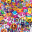90s Lisa Frank Halloween Pattern Vinyl 12" x 12" - The Vinyl Haus