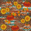 Serape Leopard Pumpkins and Sunflowers Pattern Vinyl 12" x 12" - The Vinyl Haus