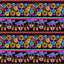 Sugar Skulls and Flowers Stripes Pattern Vinyl 12" x 12" - The Vinyl Haus