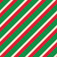 Green Red and White Diagonal Stripes Patterned Vinyl 12" x 12" - The Vinyl Haus