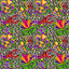 Mardi Gras Crawfish and Beads Patterned Vinyl 12" x 12" - The Vinyl Haus